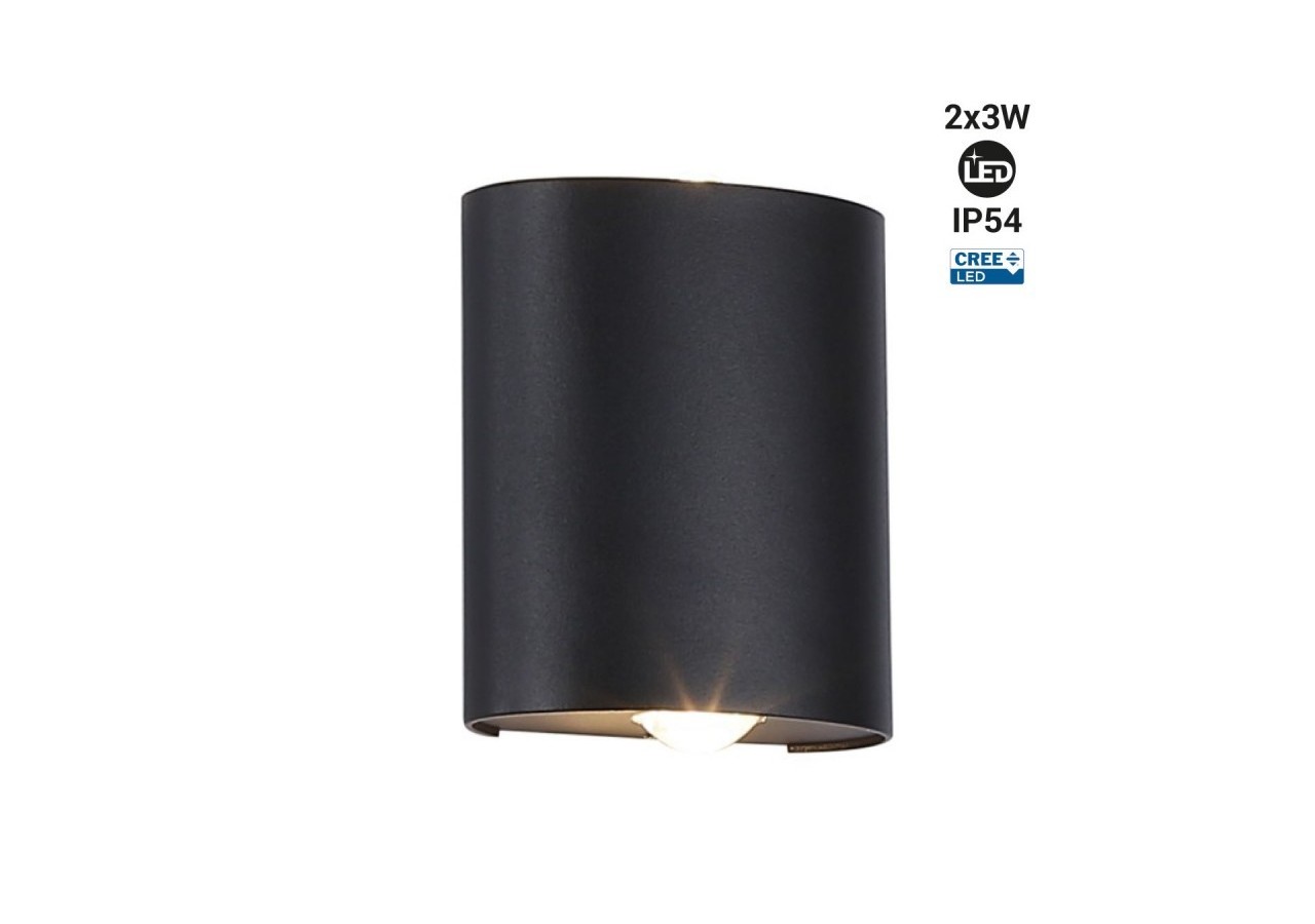 Applique murale moderne LED bidirectionnelle d'extérieur "Asas" - 6W - IP54 - L5016 - Barcelona LED