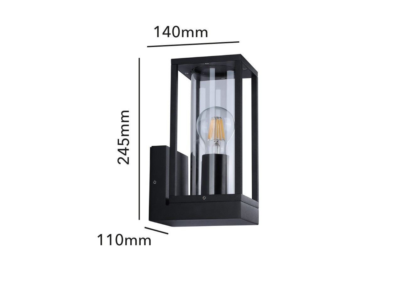 Applique murale extérieur "Luzy" E27 IP44 - L5012 - Barcelona LED