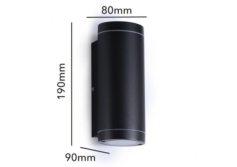 Applique murale extérieur "Lidia" 2xGU10 IP44 - L5011-N - Barcelona LED