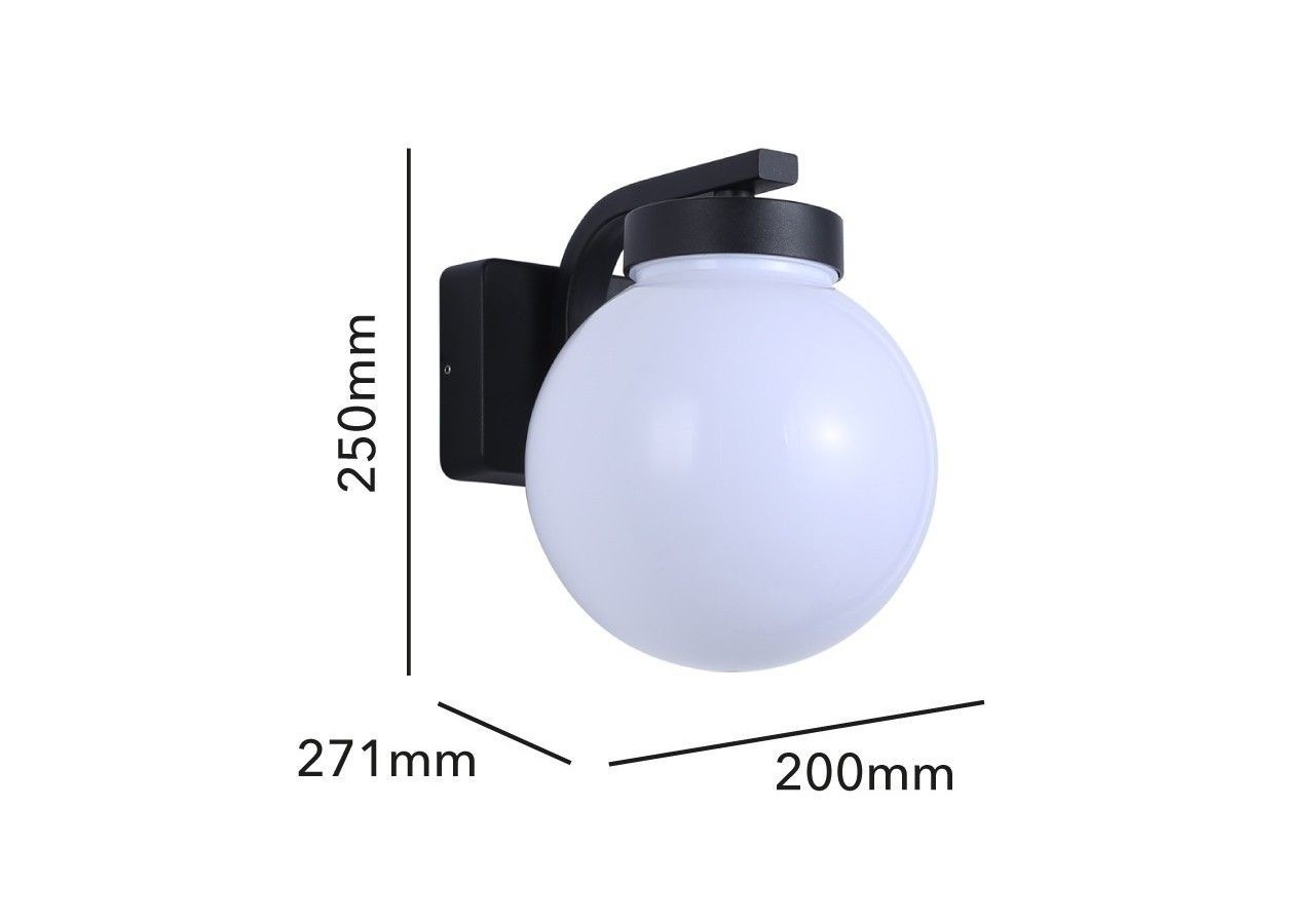 Applique murale globe "Lilian" E27 IP44 - L5019 - Barcelona LED