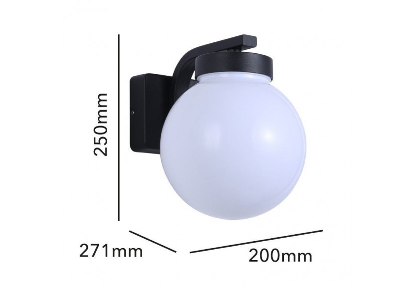 Applique murale globe "Lilian" E27 IP44 - L5019 - Barcelona LED Applique murale globe "Lilian" E27 IP44 - L5019 - Barcelona LED