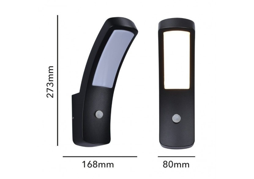 Applique extérieur avec détecteur PIR "LUS" 13W IP54 - L5018-PIR - Barcelona LED Applique extérieur avec détecteur PIR "LUS" 13W IP54 - L5018-PIR - Barcelona LED