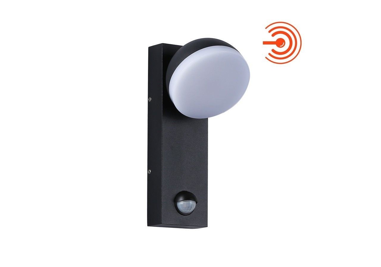 Applique murale extérieur avec détecteur PIR "ATLAS" 10W IP54 - L5014-PIR - Barcelona LED