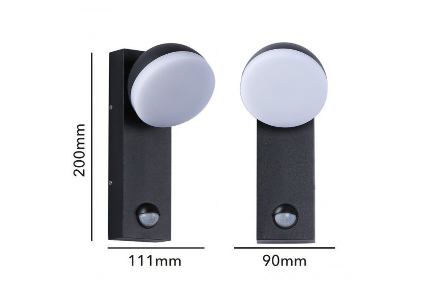 Applique murale extérieur avec détecteur PIR "ATLAS" 10W IP54 - L5014-PIR - Barcelona LED Applique murale extérieur avec détecteur PIR "ATLAS" 10W IP54 - L5014-PIR - Barcelona LED