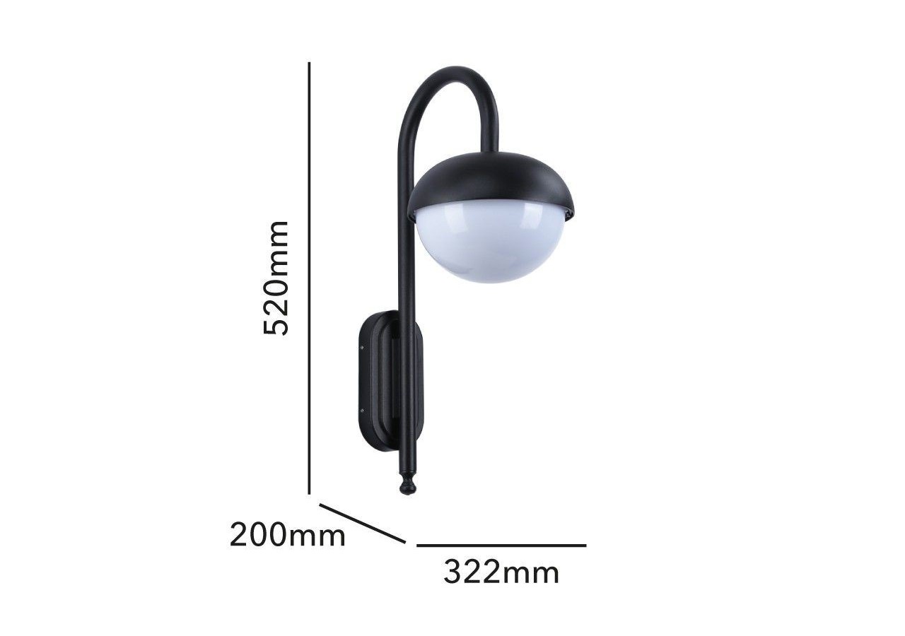Applique murale pour extérieur "GRAHAM" E27 IP44 - L5017-P - Barcelona LED