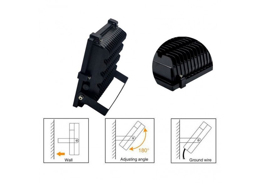 Projecteur LED 200W puces Philips IP65 - B1853-BF - Barcelona LED Projecteur LED 200W puces Philips IP65 - B1853-BF - Barcelona LED