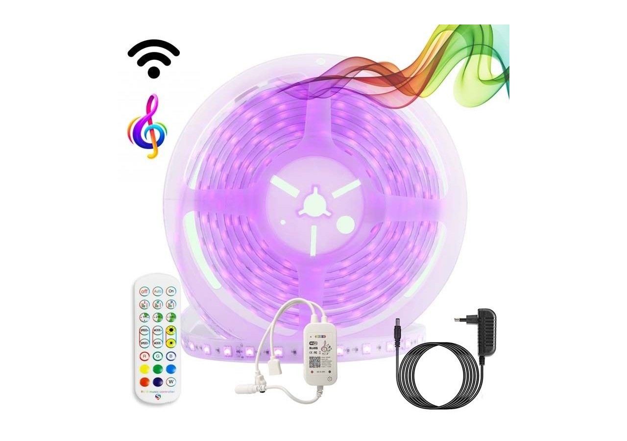 Kit ruban LED RGB musical WiFi Smart Alexa/Google Home - B1614-WIFI - Barcelona LED