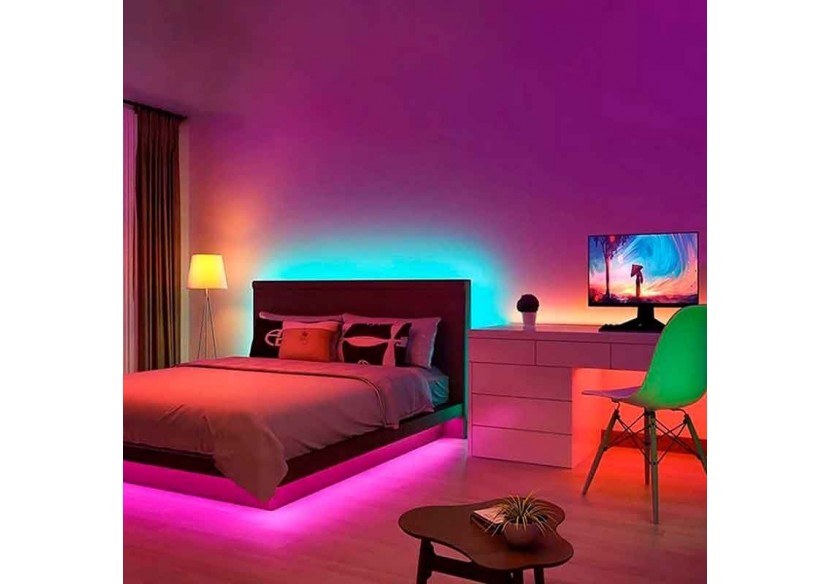 Kit ruban LED RGB de 5m avec alimentation, télécommande et contrôleur, compatible 12/24V - B1614-CONTROL - Barcelona LED Kit ruban LED RGB de 5m avec alimentation, télécommande et contrôleur, compatible 12/24V - B1614-CONTROL - Barcelona LED
