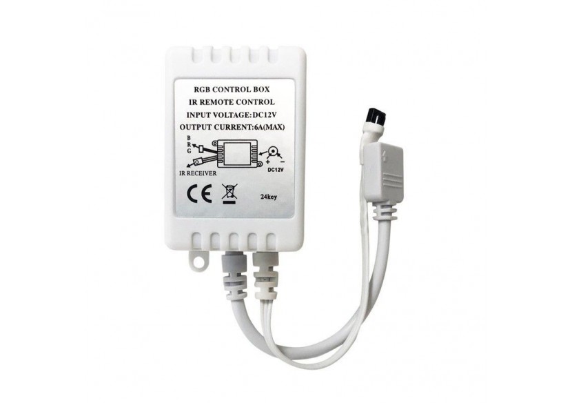 Kit ruban LED RGB de 5m avec alimentation, télécommande et contrôleur, compatible 12/24V - B1614-CONTROL - Barcelona LED Kit ruban LED RGB de 5m avec alimentation, télécommande et contrôleur, compatible 12/24V - B1614-CONTROL - Barcelona LED