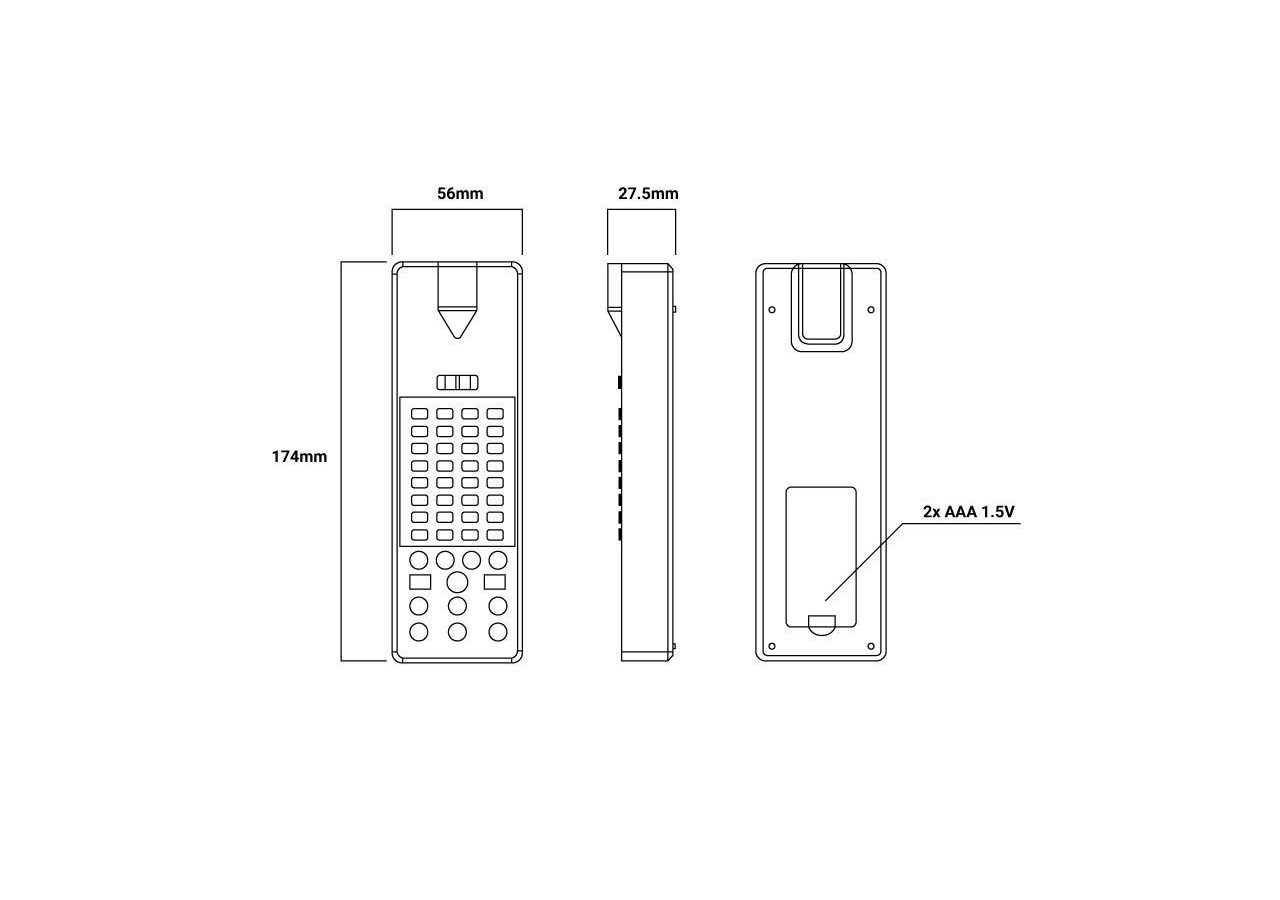 Télécommande IR Merrytek pour capteur de suspension industrielle B8137 - B8137-CONTROL - Barcelona LED