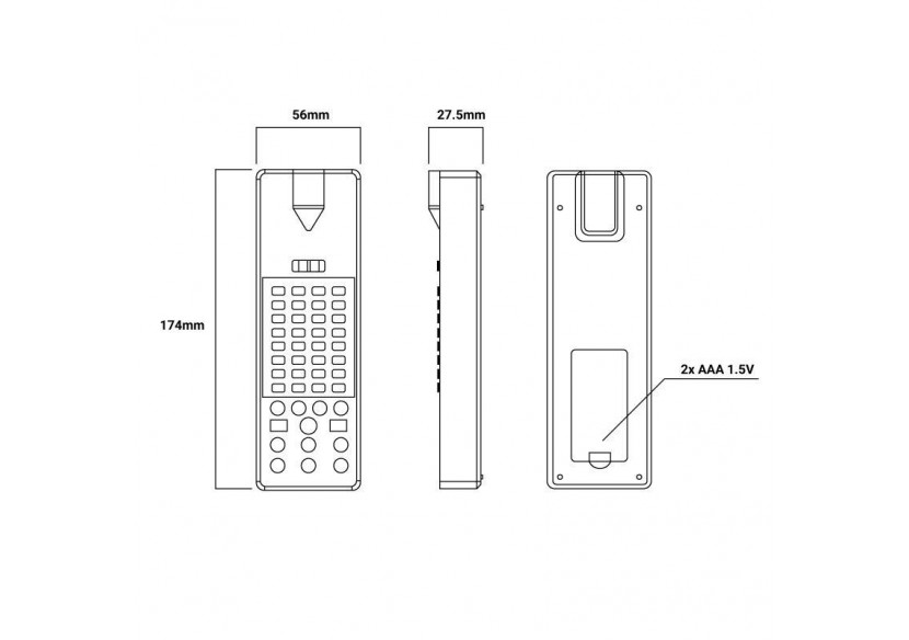 Télécommande IR Merrytek pour capteur de suspension industrielle B8137 - B8137-CONTROL - Barcelona LED Télécommande IR Merrytek pour capteur de suspension industrielle B8137 - B8137-CONTROL - Barcelona LED