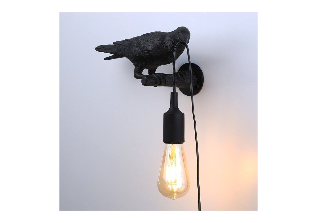 Applique design oiseau "Corb" en résine- Bird series - L4033-P - Barcelona LED