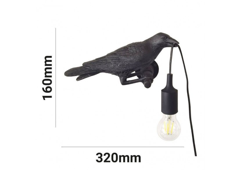 Applique design oiseau "Corb" en résine- Bird series - L4033-P - Barcelona LED