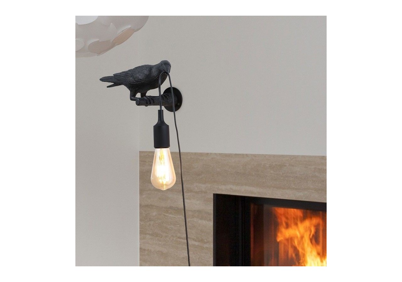 Applique design oiseau "Corb" en résine- Bird series - L4033-P - Barcelona LED