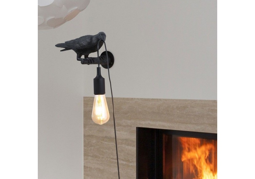 Applique design oiseau "Corb" en résine- Bird series - L4033-P - Barcelona LED