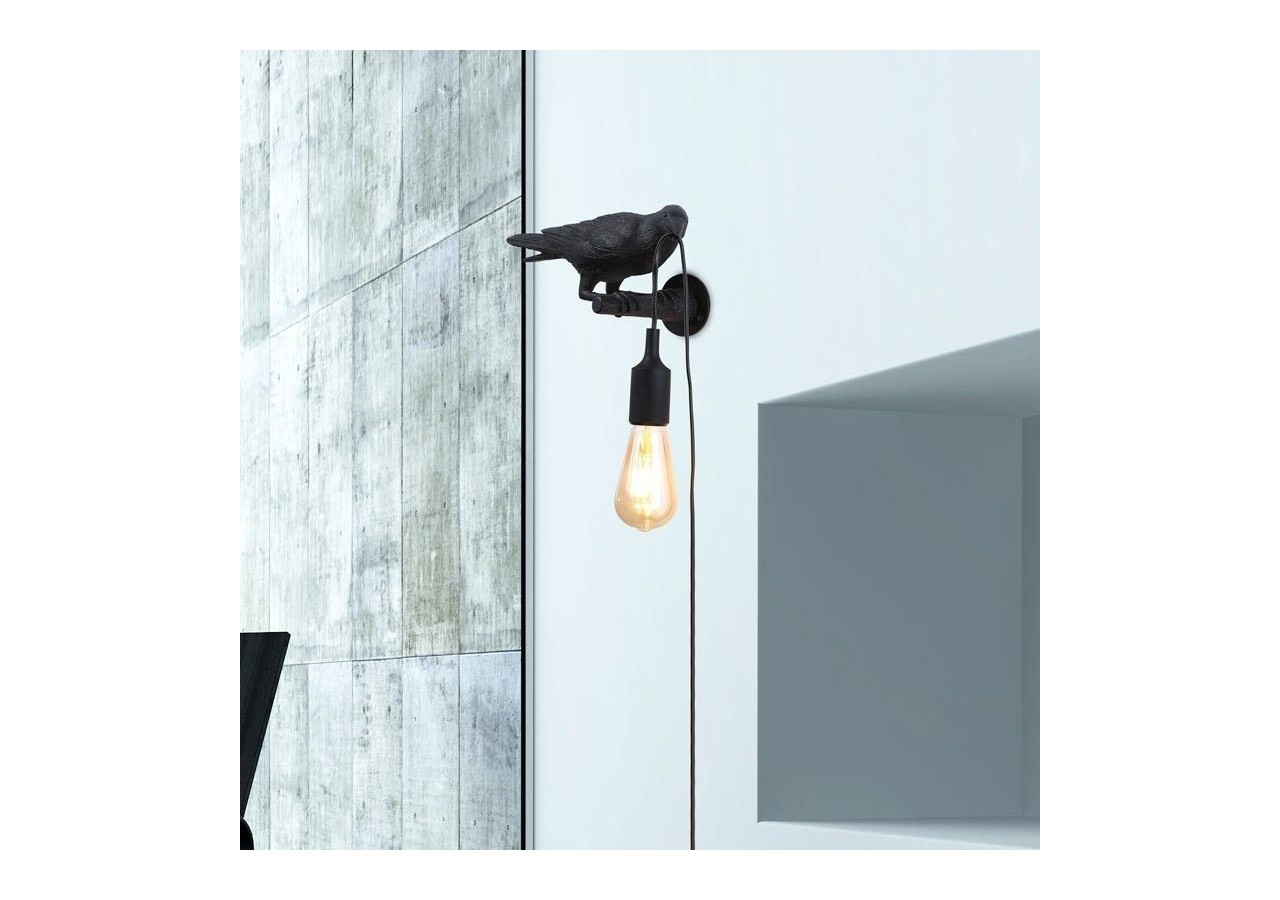 Applique design oiseau "Corb" en résine- Bird series - L4033-P - Barcelona LED