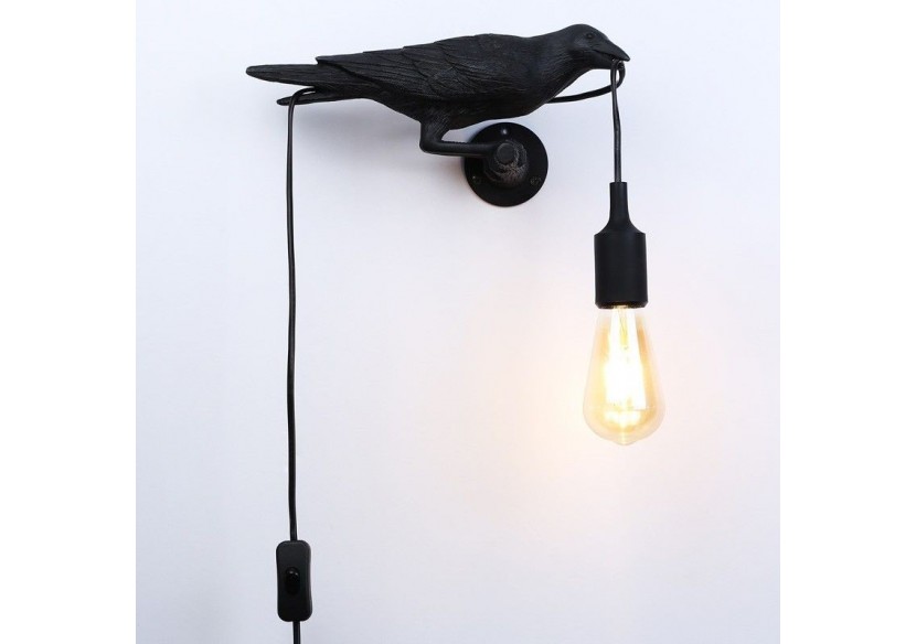 Applique design oiseau "Corb" en résine- Bird series - L4033-P - Barcelona LED