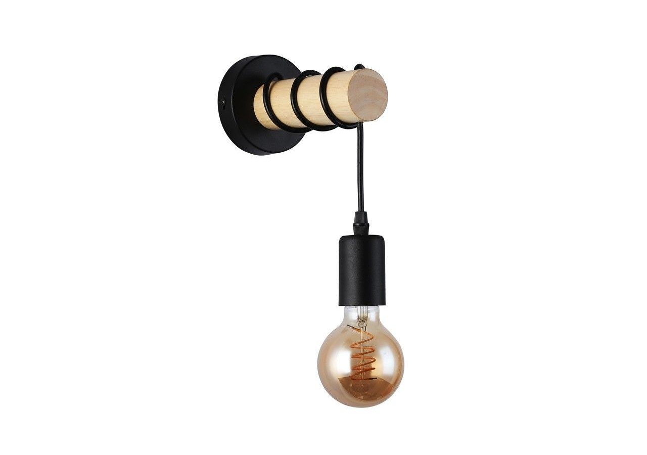 Lampe murale rustique en bois "MILA" - LM135-N - Barcelona LED