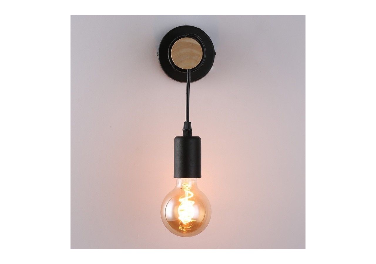 Lampe murale rustique en bois "MILA" - LM135-N - Barcelona LED