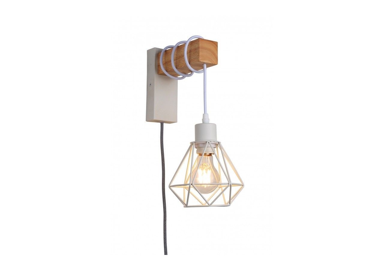Lampe murale cage avec interrupteur et prise "RODEN" - LM133-EU-B - Barcelona LED