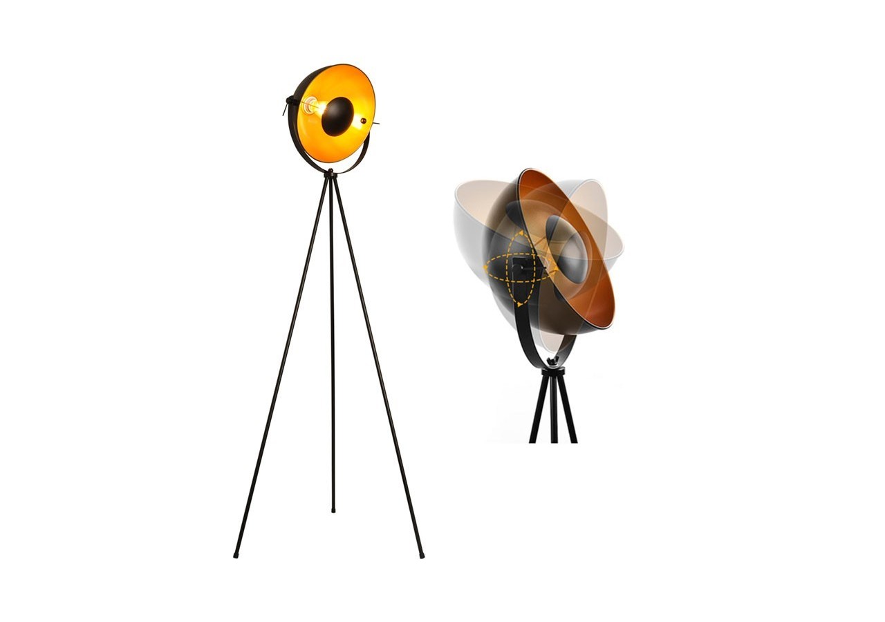 Lampadaire vintage avec trépied "Galilen" + Ampoule RGBW 10W et télécommande - LV428-RGB - Barcelona LED