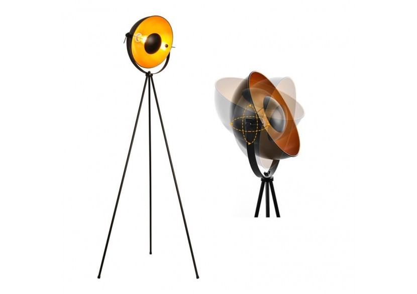 Lampadaire vintage avec trépied "Galilen" + Ampoule RGBW 10W et télécommande - LV428-RGB - Barcelona LED