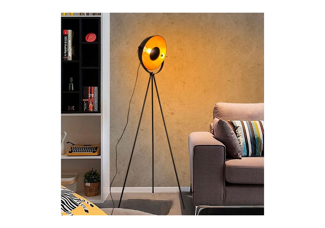 Lampadaire vintage avec trépied "Galilen" + Ampoule RGBW 10W et télécommande - LV428-RGB - Barcelona LED