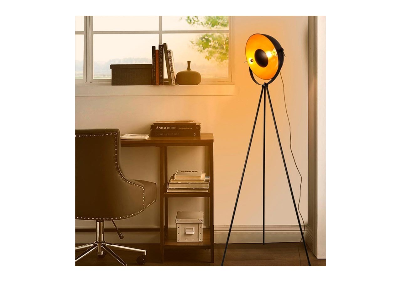 Lampadaire vintage avec trépied "Galilen" + Ampoule RGBW 10W et télécommande - LV428-RGB - Barcelona LED