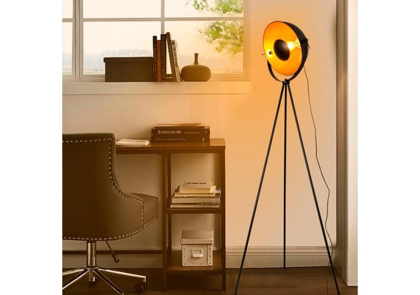 Lampadaire vintage avec trépied "Galilen" + Ampoule RGBW 10W et télécommande - LV428-RGB - Barcelona LED