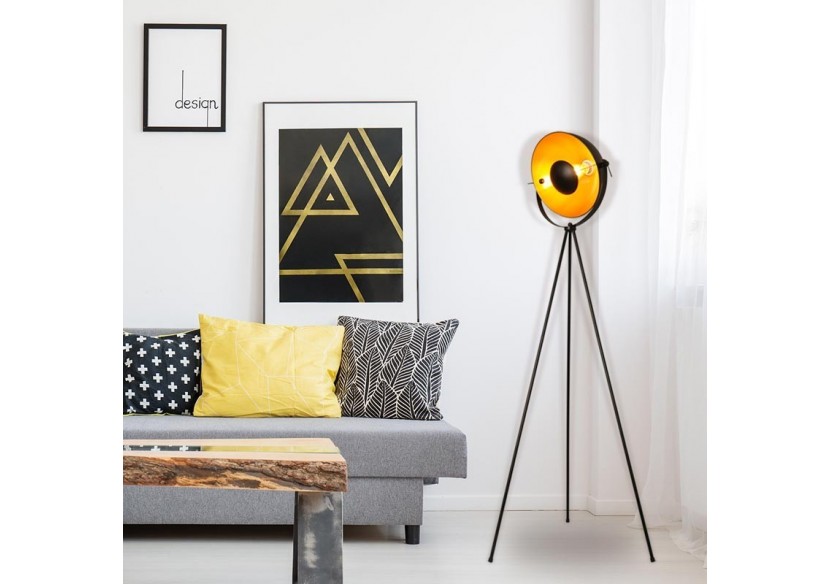 Lampadaire vintage avec trépied "Galilen" + Ampoule RGBW 10W et télécommande - LV428-RGB - Barcelona LED