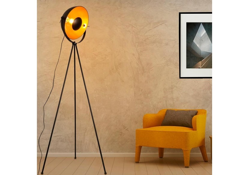 Lampadaire vintage avec trépied "Galilen" + Ampoule RGBW 10W et télécommande - LV428-RGB - Barcelona LED