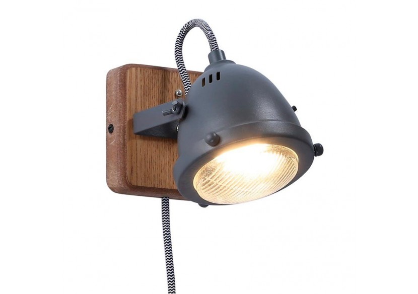 Applique murale avec prise et interrupteur "MOTT" - LV140-G-EU - Barcelona LED