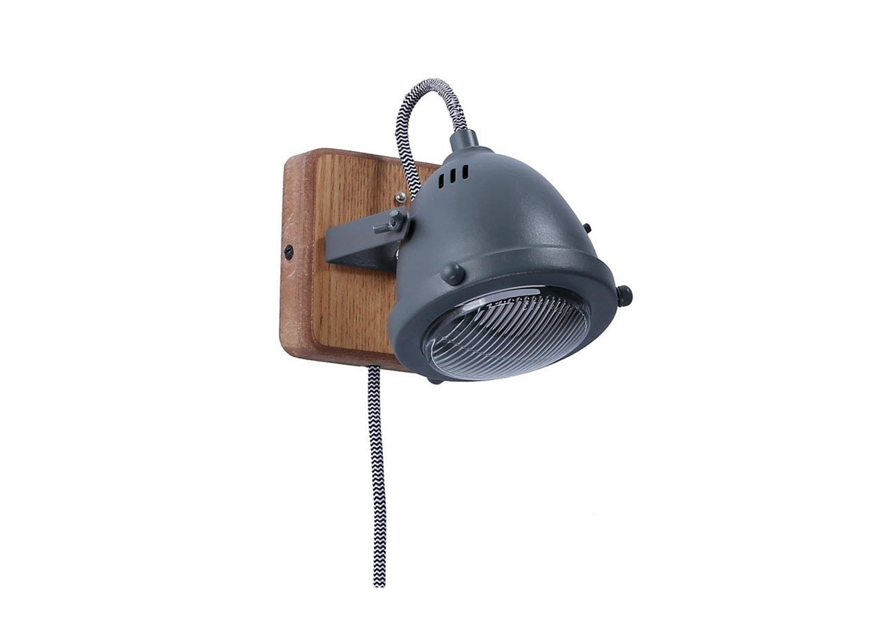 Applique murale avec prise et interrupteur "MOTT" - LV140-G-EU - Barcelona LED