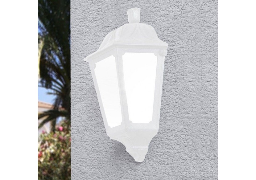 Demi-lanterne murale "Iesse" diffuseur opaque E27 IP55 - M22.000.000.WYE27 - Barcelona LED