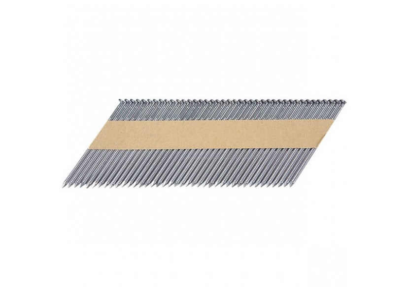 Clous 34° tête D lisses en bandes collées