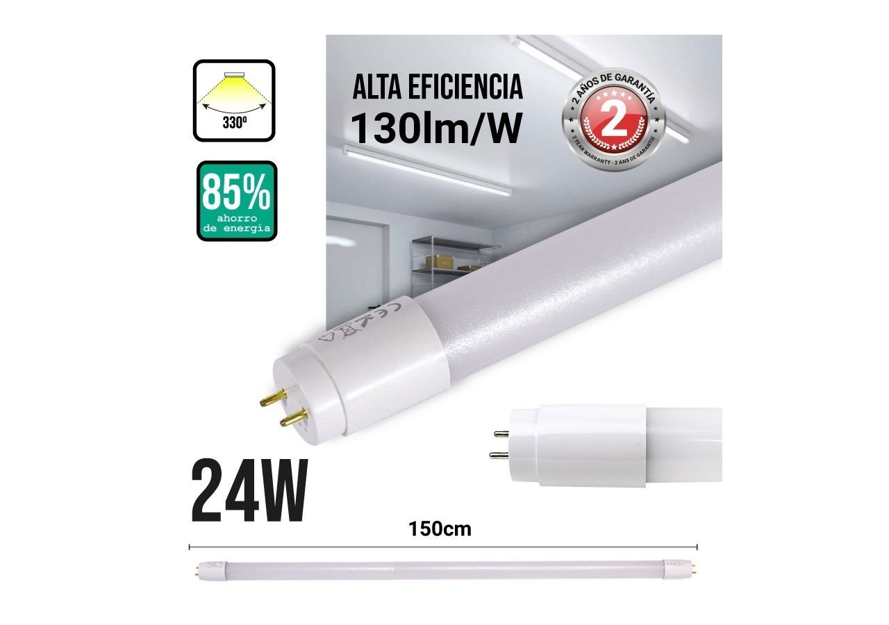 Tube LED T8 150cm - 24W - 140lm/W - B4014-150BN - Barcelona LED