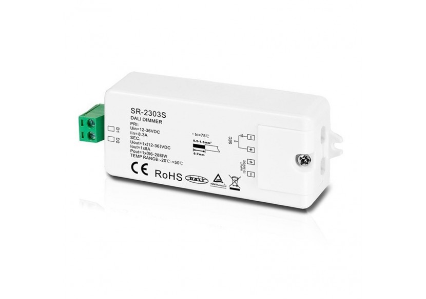 Mini variateur DALI 1 canal 8A 12-36V DC - SR-2303S - Barcelona LED Mini variateur DALI 1 canal 8A 12-36V DC - SR-2303S - Barcelona LED