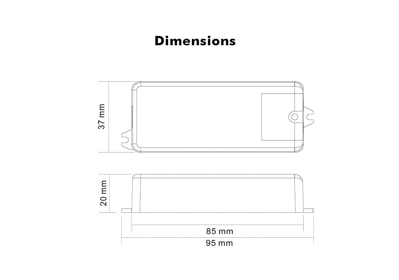 Mini variateur DALI 1 canal 8A 12-36V DC - SR-2303S - Barcelona LED