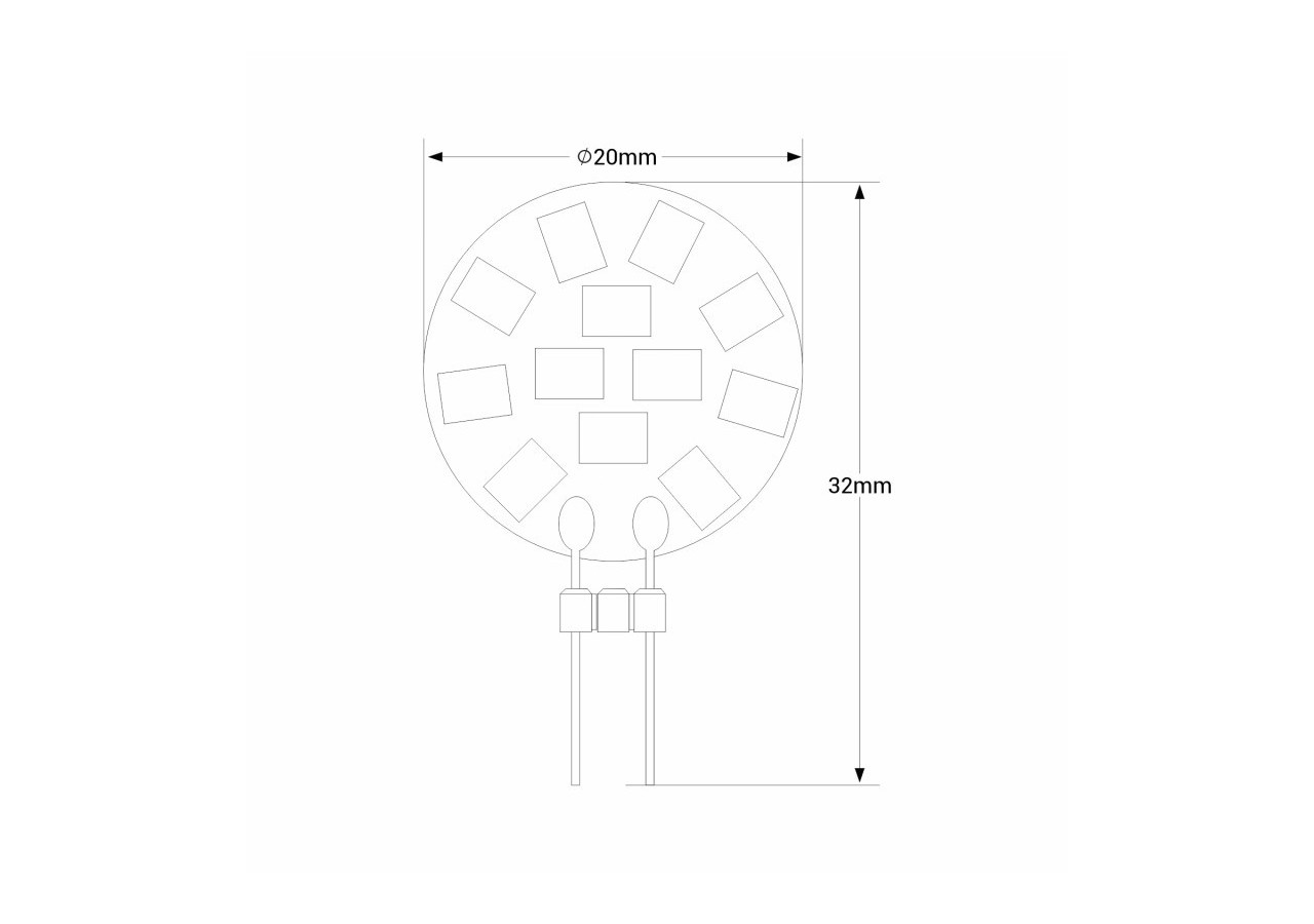 Ampoule LED G4 plate bi-pin 2W - 12V AC/DC - BS1-G4SL-2W-BF - Barcelona LED