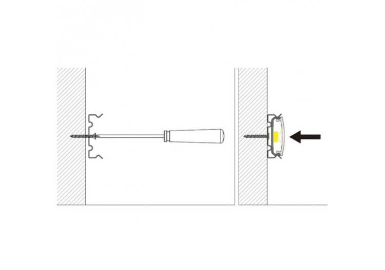 Clip de fixation pour pour profilé 18x12mm (1U) - BGM150 - Barcelona LED 2