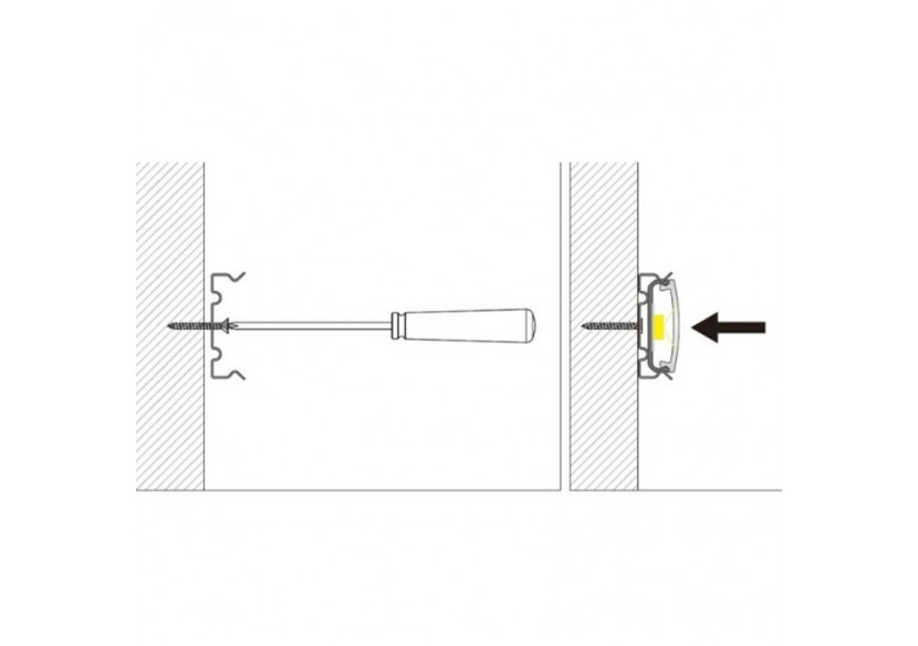 Clip de fixation pour pour profilé 18x12mm (1U) - BGM150 - Barcelona LED