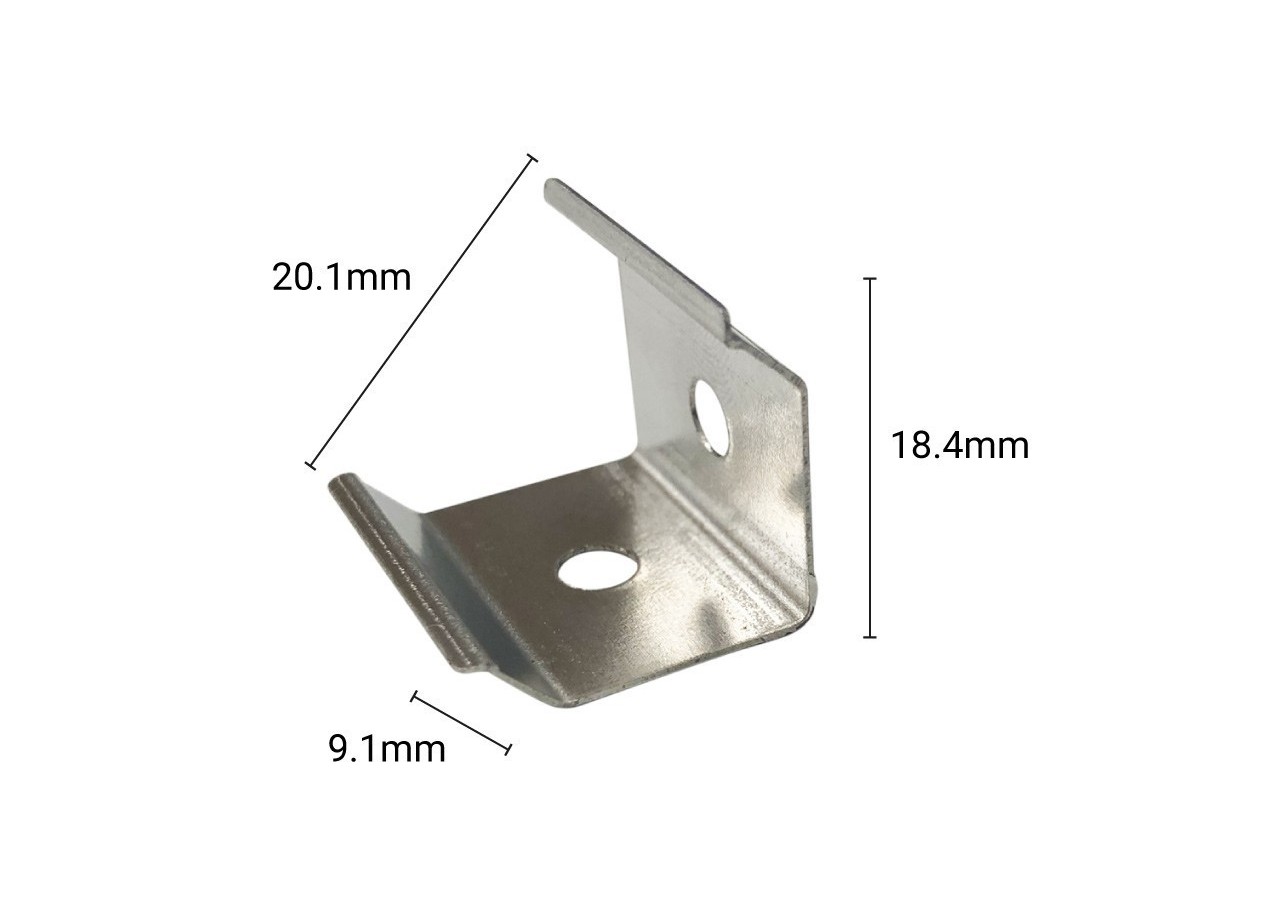 Clip de fixation 45 degrés pour profilé aluminium 18x12mm (1U) - BGM150-45 - Barcelona LED