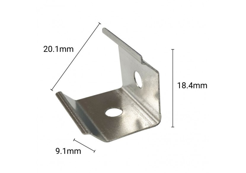 Clip de fixation 45 degrés pour profilé aluminium 18x12mm (1U) - BGM150-45 - Barcelona LED
