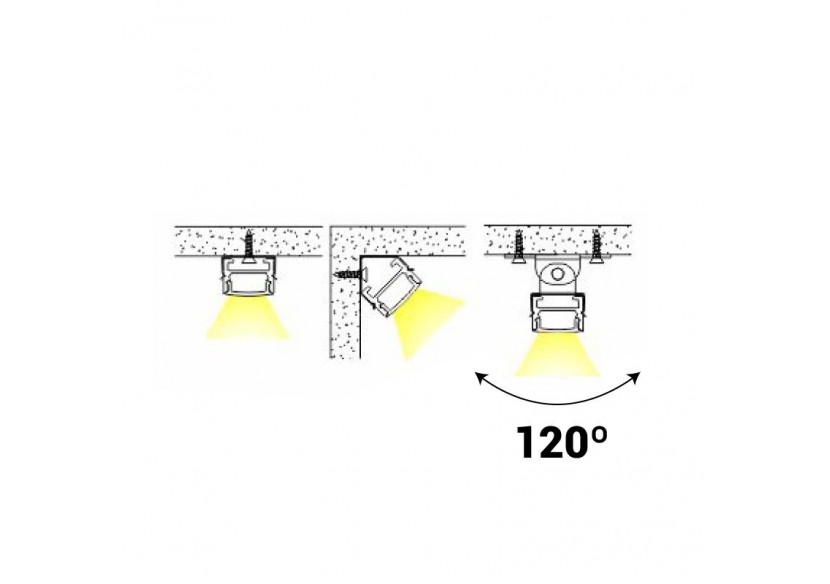 Clip de fixation 45 degrés pour profilé aluminium 18x12mm (1U) - BGM150-45 - Barcelona LED