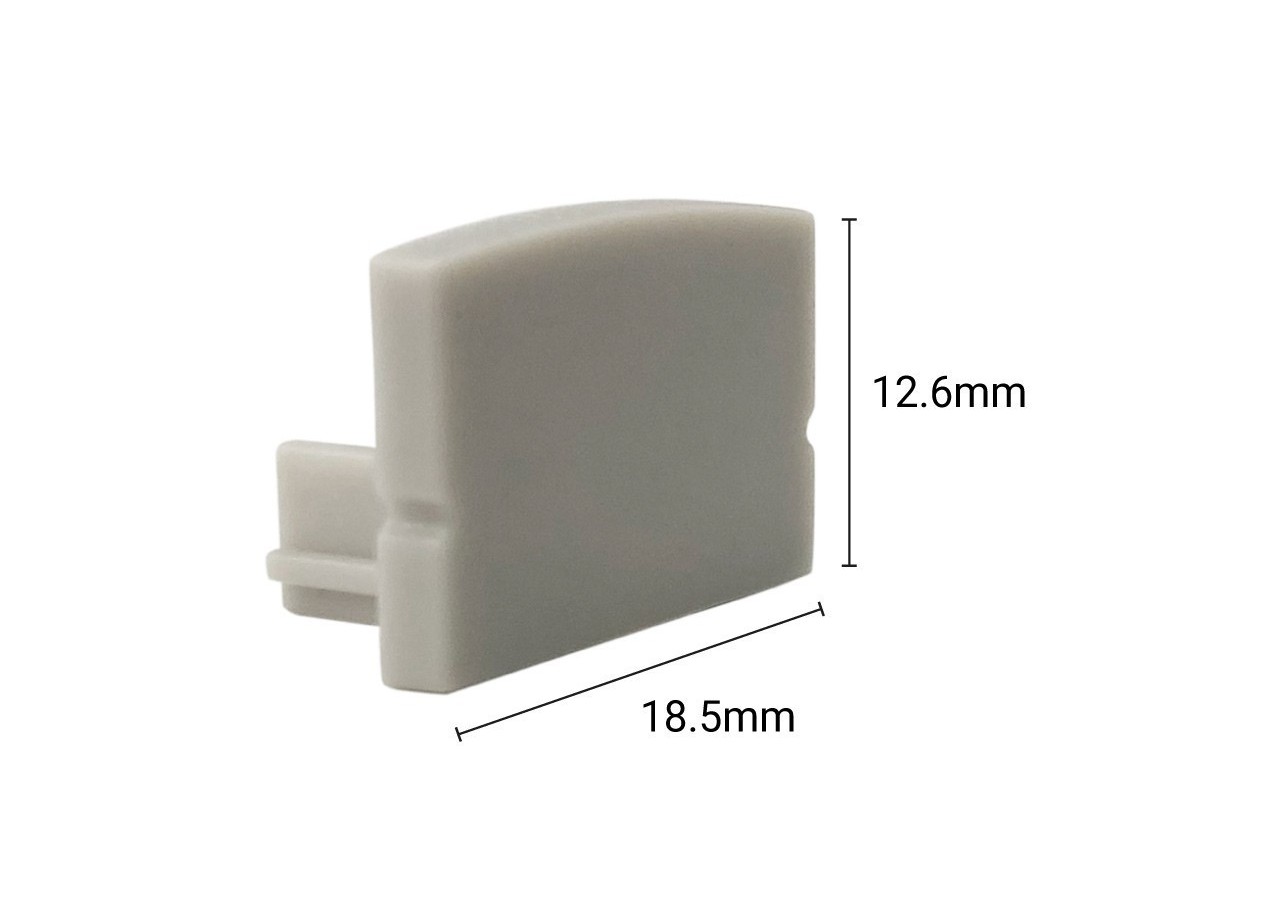 Embout pour profilé en aluminium 18x12mm (1U) - BTPEC150-SA - Barcelona LED