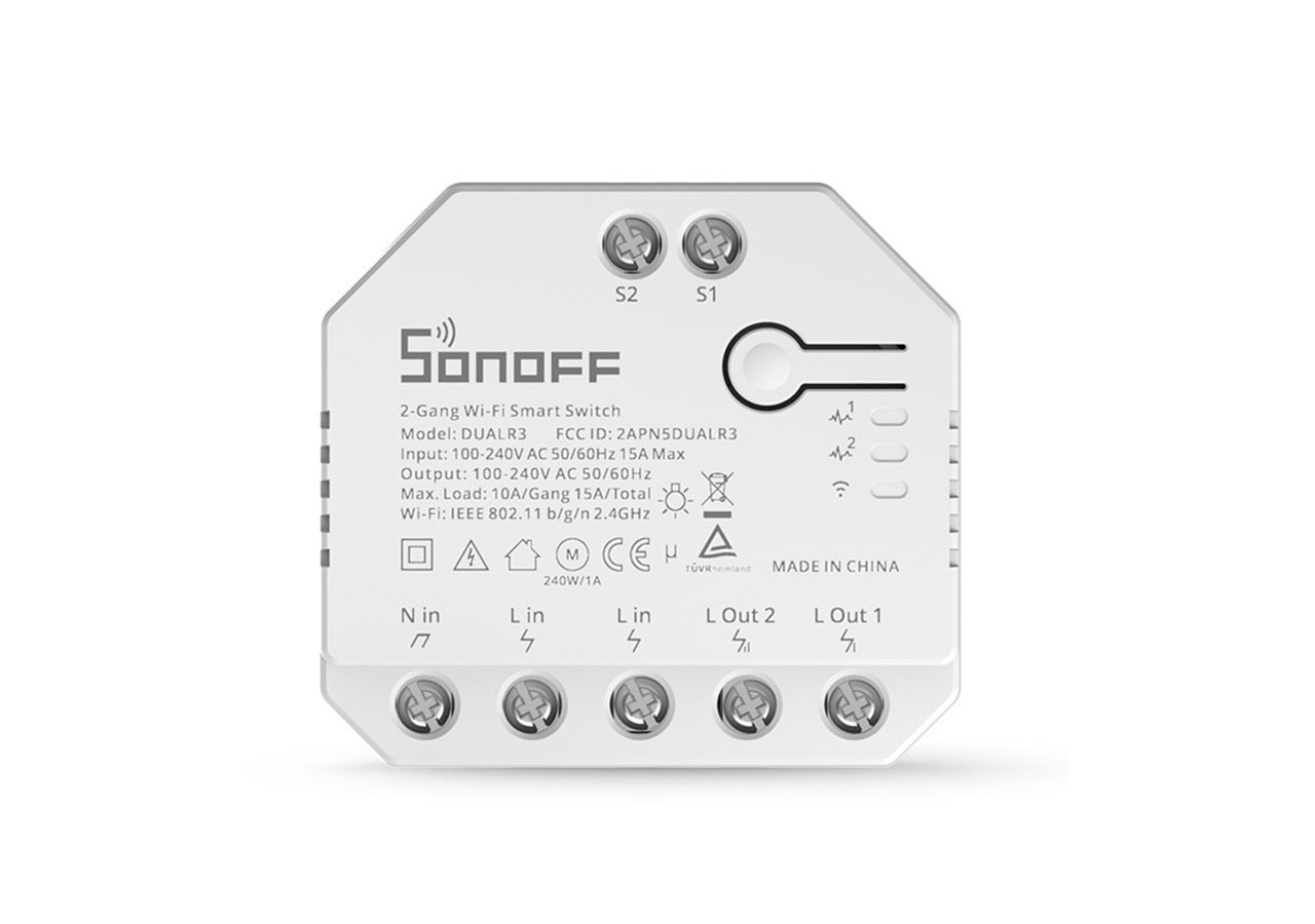 Interrupteur intelligent Wifi programmable Smart Light | SONOFF - DUALR3 - SONOFFDUALR3 - Barcelona LED