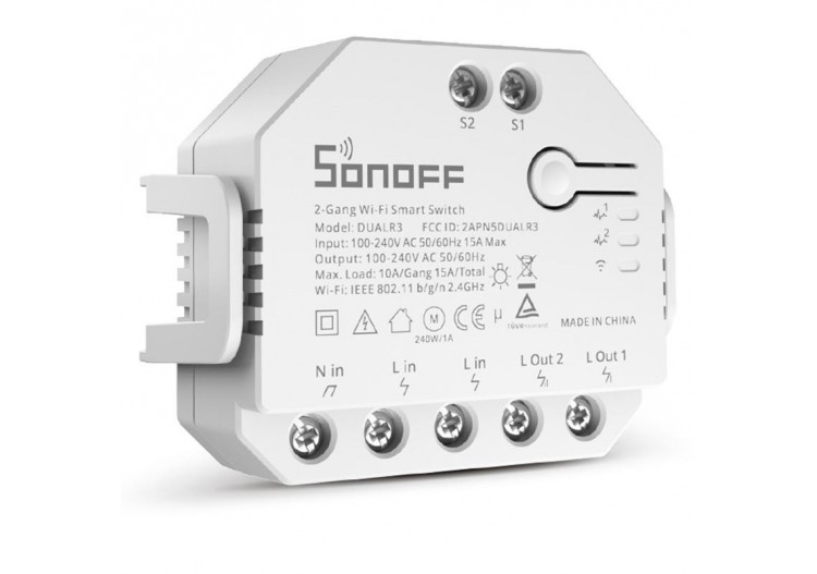 Interrupteur intelligent Wifi programmable Smart Light | SONOFF - DUALR3 - SONOFFDUALR3 - Barcelona LED 2