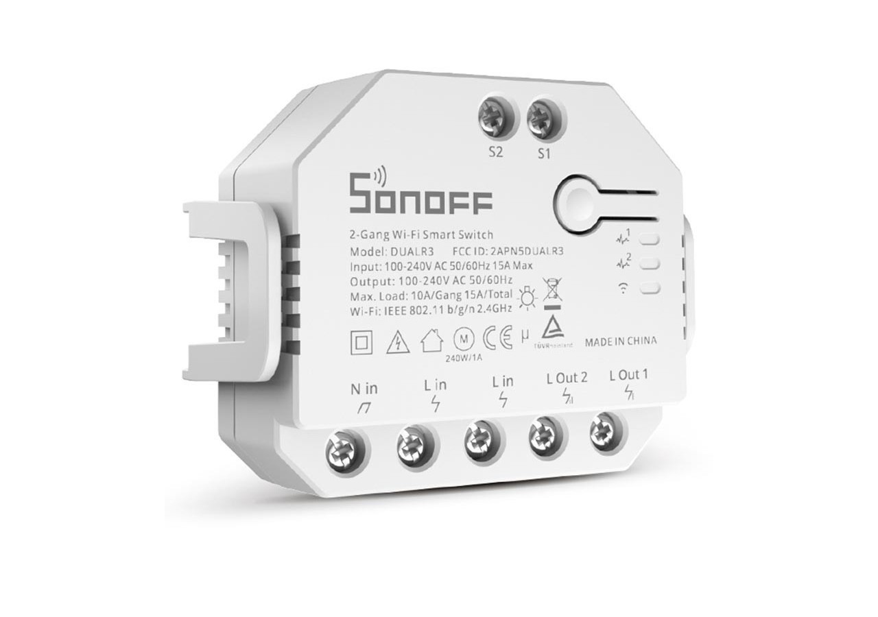 Interrupteur intelligent Wifi programmable Smart Light | SONOFF - DUALR3 - SONOFFDUALR3 - Barcelona LED