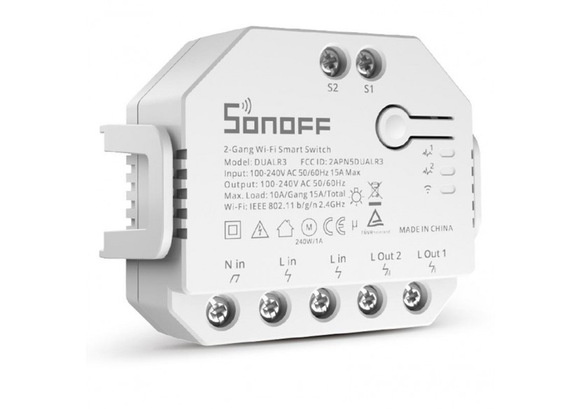 Interrupteur intelligent Wifi programmable Smart Light | SONOFF - DUALR3 - SONOFFDUALR3 - Barcelona LED