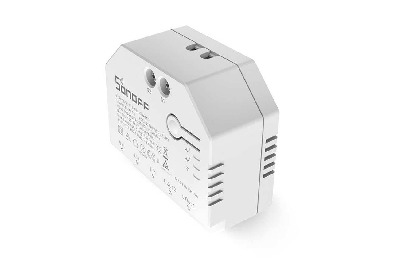 Interrupteur intelligent Wifi programmable Smart Light | SONOFF - DUALR3 - SONOFFDUALR3 - Barcelona LED